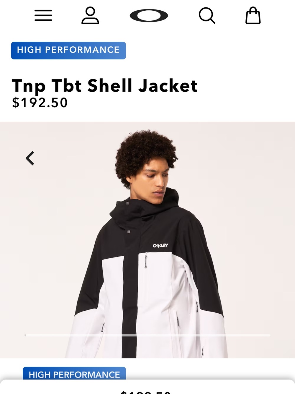 Oakley Black & White Colorblock Tnp Tbt Shell Jacket